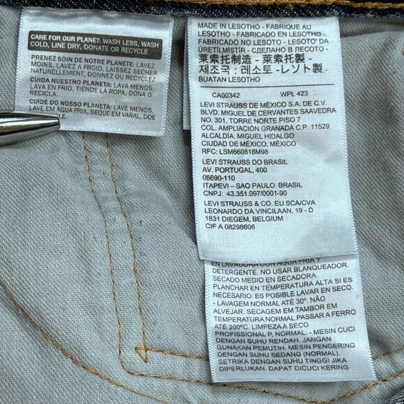 Levis Mens Blue Denim Jeans 559 Relaxed Straight Fit Mid Rise Cotton W34 L32 - Picture 13 of 13
